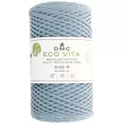Bobine de cordon DMC 3 mm coton recyclé - Eco Vita 4 - Bleu gris x 200m