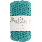 Bobine de cordon DMC 3 mm coton recyclé - Eco Vita 4 - Vert turquoise x 200m