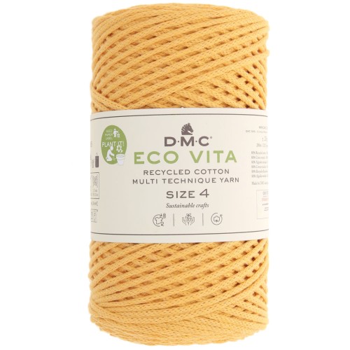 Bobine de cordon DMC 3 mm coton recyclé - Eco Vita 4 - Safran x 200m