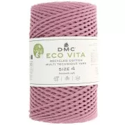 Bobine de cordon DMC 3 mm coton recyclé - Eco Vita 4 - Vieux rose x 200m