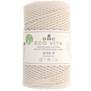 Bobine de cordon DMC 3 mm coton recyclé - Eco Vita 4 - Naturel x 200m|raw }}