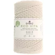 Bobine de cordon DMC 3 mm coton recyclé - Eco Vita 4 - Naturel x 200m