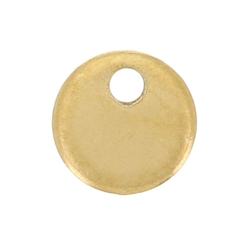 Sequins ronds 4 mm - Acier inoxydable 304L Doré x10