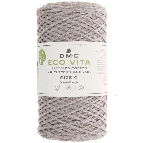 Bobine de cordon DMC 3 mm coton recyclé - Eco Vita 4 - Greige x 200m