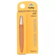 Aiguilles Tulip courtes N°11 bout pointu pour tissage de perles x4