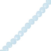 Perles rondelles facettées - rondes aplaties -4x3 mm Bleu Opal x45cm