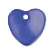 Sequins coeur Nacre 11 mm Bleu foncé x10