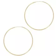 Créoles rondes 52 mm - Fil 1.5 mm - Plaqué Or 3 microns x2