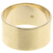 Bague anneau large 10 mm - Taille 55 - Plaqué Or 3 microns x1|raw }}