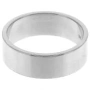 Bague anneau large 7 mm - Taille 59 - Argent 925 Rhodié x1