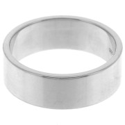 Bague anneau large 7 mm - Taille 61 - Argent 925 Rhodié x1