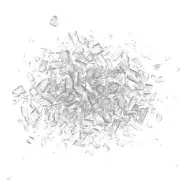 Copeaux de perles en verre concassé - éclat irrégulier à résiner - Grey x20g