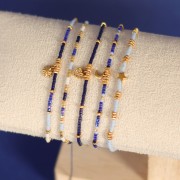 Fil de jade - Fil nylon tressé 0.5 mm - Bleu jean x9m 