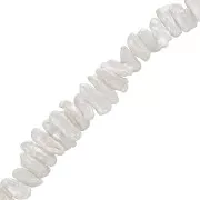 Perles d'eau douce Biwa irrégulières 17 mm à 23 mm - Grade AA Blanc irisé x6