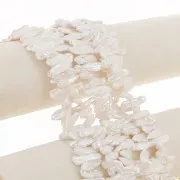 Perles d'eau douce Biwa irrégulières 17 mm à 23 mm - Grade AA Blanc irisé x6