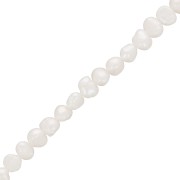 Perles d'eau douce baroques irrégulières 5 mm - Grade AA Blanc x10