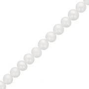 Perles d'eau douce rondes 5.5 mm - Grade AA Blanc x6