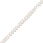 Perles d'eau douce baroques ovales irrégulières 4x3 mm - Grade AA Blanc x8