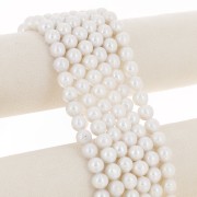 Perles d'eau douce Edison 10 mm - Grade AA Blanc x4