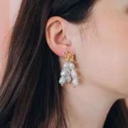 Perles d'eau douce baroques irrégulières 10x8 mm - Grade AA Blanc x8