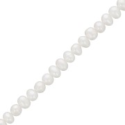 Perles d'eau douce baroques ovales irrégulières 4.5x4 mm - Grade AA Blanc x10