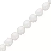 Perles d'eau douce rondes irrégulières 9 mm - Grade AA+ Blanc x4