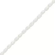 Perles d'eau douce grain de riz - 3.5x2.5 mm - Grade AA Blanc x20