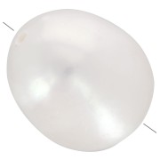 Perle d'eau douce ovale irrégulière 11x10 mm - Grade A Blanc x1