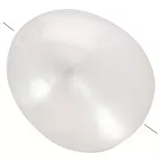 Perle d'eau douce ovale irrégulière 11x10 mm - Grade A Blanc x1