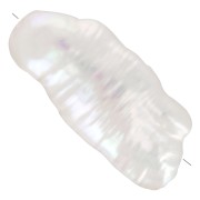 Perle d'eau douce Biwa irrégulière 17 mm à 20 mm - Grade AA Blanc x1