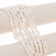 Perle d'eau douce Biwa irrégulière 17 mm à 20 mm - Grade AA Blanc x1