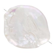 Perle d'eau douce irrégulière - palet rond 17 mm - Grade AA- Blanc x1|raw }}
