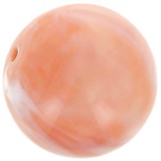 Perles en résine opaque 16 mm - Corail marbré x4|raw }}