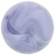 Perles rondes 14 mm en résine opaque - Gris glacier marbré x6