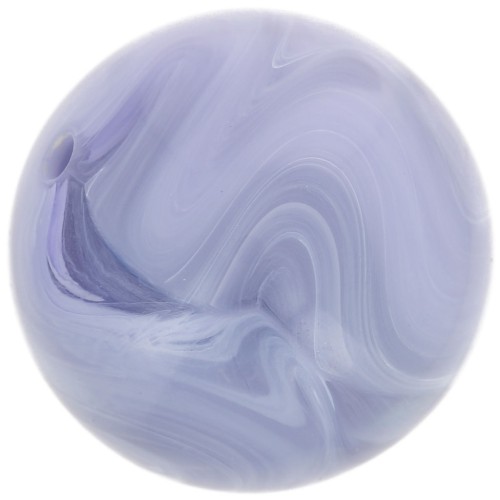 Perles rondes 14 mm en résine opaque - Gris glacier marbré x6