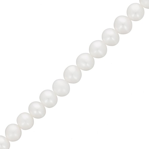 Perles d'eau douce rondes 5.5 mm - Grade AA  Blanc x38cm