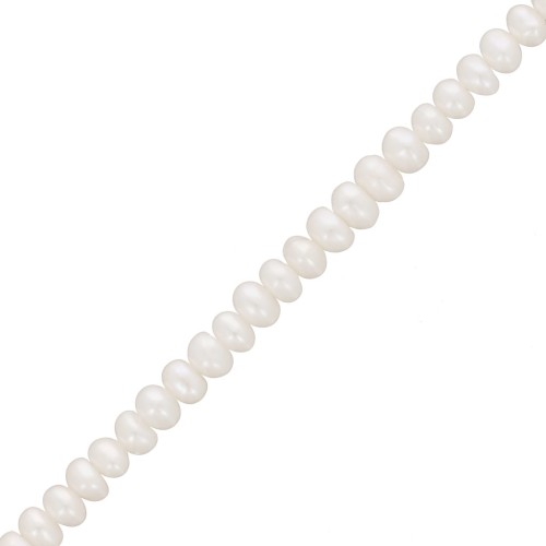 Perles d'eau douce baroques ovales irrégulières 4x3 mm - Grade AA  Blanc x37cm