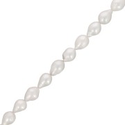 Perles d'eau douce nucleus rondes irrégulières 10 mm - Grade AA+  Blanc x39cm|raw }}