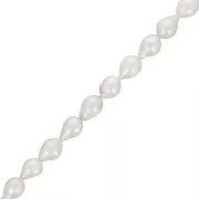 Perles d'eau douce nucleus rondes irrégulières 10 mm - Grade AA+  Blanc x39cm