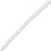 Perles d'eau douce ovales irrégulières 4.5x3.5 mm - Grade AA-  Blanc x37cm