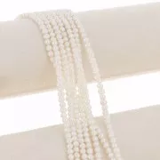 Perles d'eau douce ovales irrégulières 4.5x3.5 mm - Grade AA-  Blanc x37cm