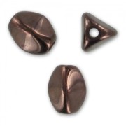 Perles en verre tchèque Pinch Beads 5x3 mm Dark Bronze x50