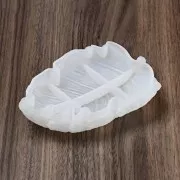 Moule silicone pour réaliser une coupelle forme feuille 16x11 cm x1
