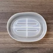 Moule silicone pour réaliser un porte-savon ovale 13x9.5 cm x1
