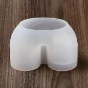 Moule silicone pour réaliser un bougeoir forme U asymétrique 7x10 cm x1