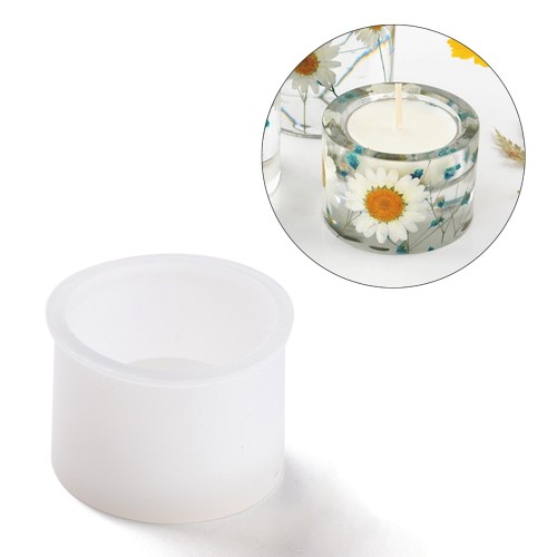 Moule silicone pour réaliser un bougeoir rond 5.5 cm x1