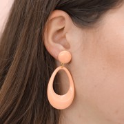 Cabochon rond en acrylique opaque 14 mm - Jaune pâle x1