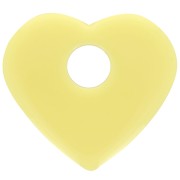 Pendentif coeur en acrylique opaque 27x30 mm - Jaune pâle x1|raw }}
