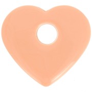 Pendentif coeur en acrylique opaque 27x30 mm - Pêche x1|raw }}