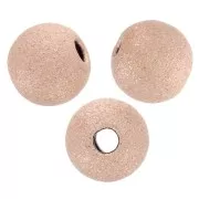 Perles rondes diamantées 4 mm Rose Gold filled (or laminé) x8